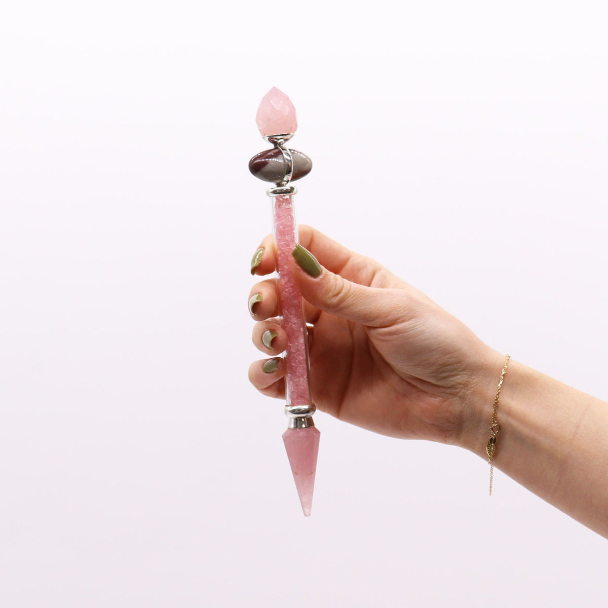 Rose Quartz Shiva Lingam Magic Wand - Love – view 2