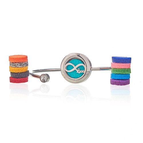 Infinite Love Aromatherapy Diffuser Crystal Bracelet Stainless Steel – view 3