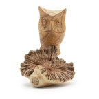 Parasite Wood Carving - Owl on a Natural Base – view 2