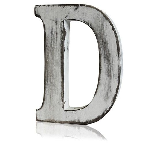 Shabby Chic Wooden Letter D - Mango Wood
