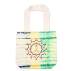 Tie-Dye Cotton Bag - Namaste Hands - Multi - Natural Handle
