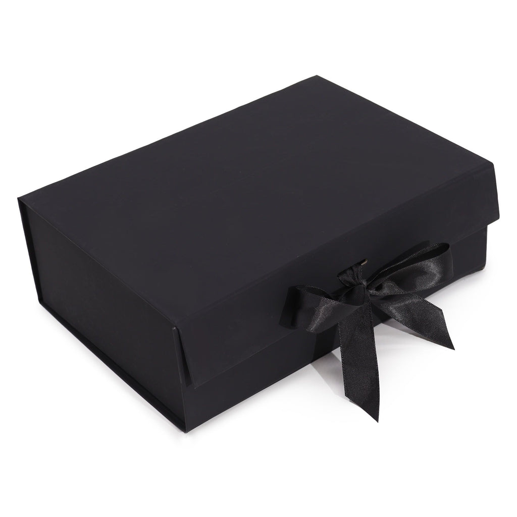 Flat Pack Gift Box Large 28.2x20.2x9.2cm Black