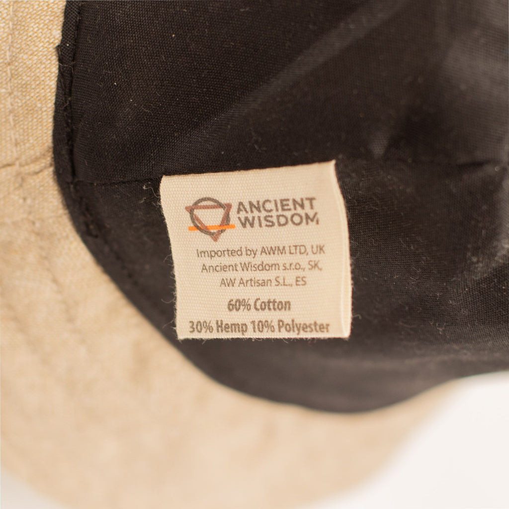 Patched Hemp and Cotton Boho Festival Hat - Natural – view 2