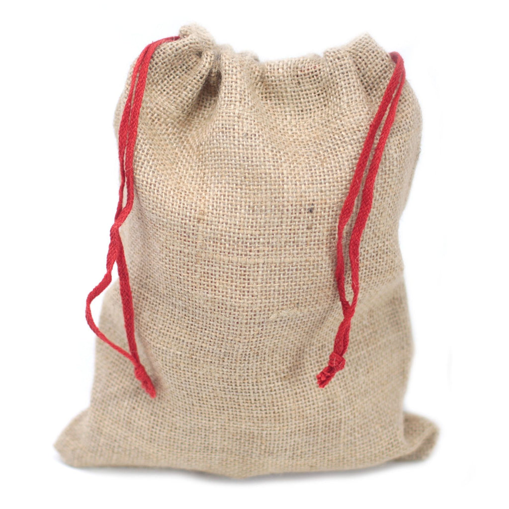 Small Jute Drawstring Sack 18x22cm