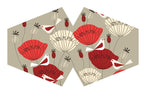 Reusable Fashion Face Covering - Oriental Poppies Print (Adult) – view 4
