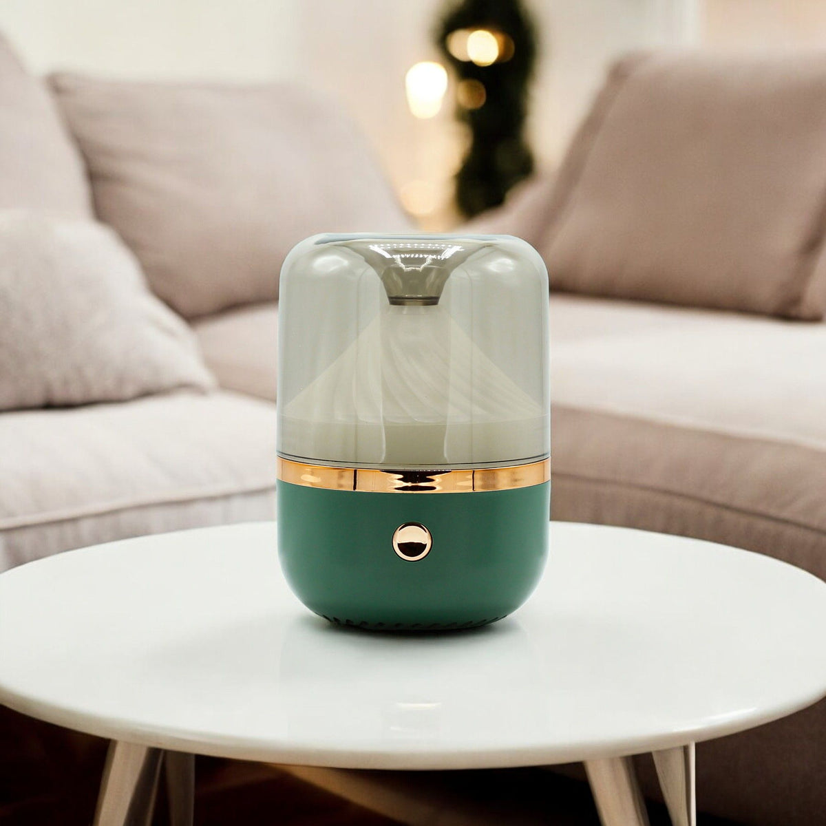 Urban Aroma Diffuser in Green and Bronze with Night Light