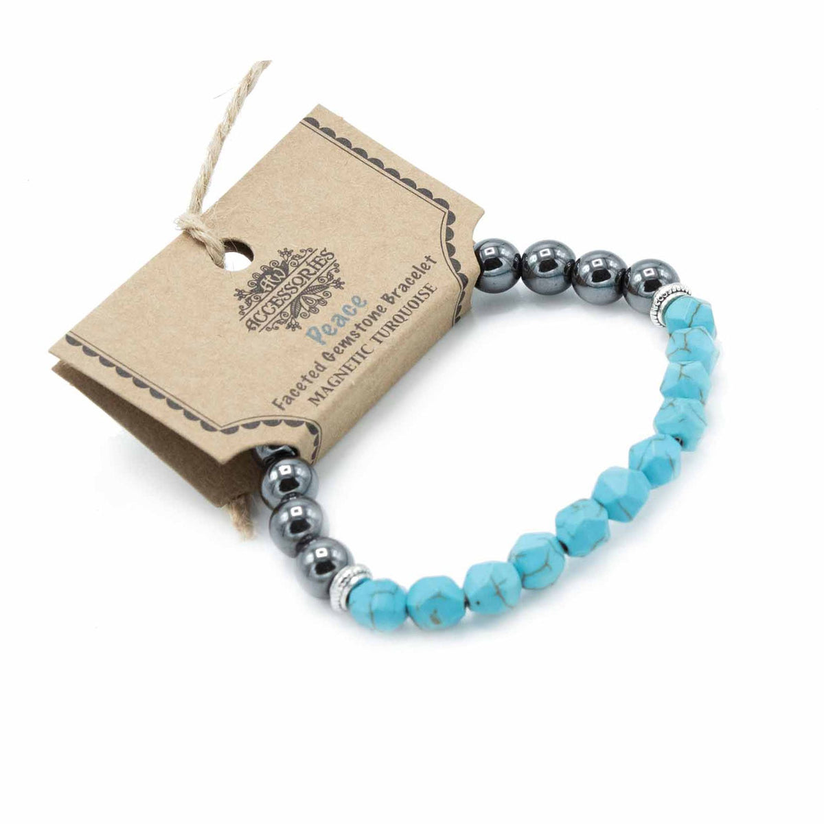 Faceted Gemstone Bracelet - Turquoise – view 2