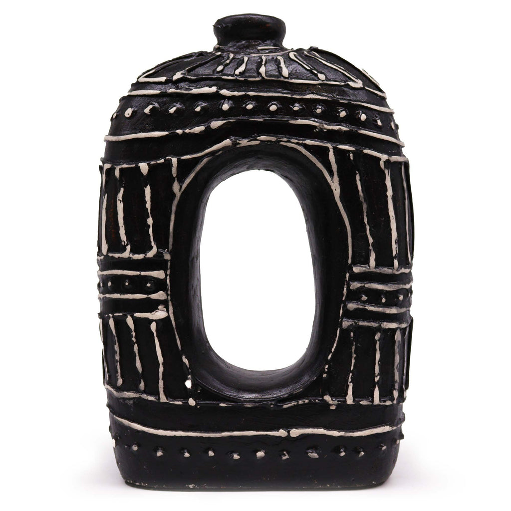 Oval Donut Shaped Vase - Chocolate 30cm – view 3
