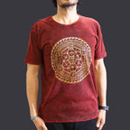 Nomad Sari Stonewashed T-Shirt - Chakra - Maroon - Medium