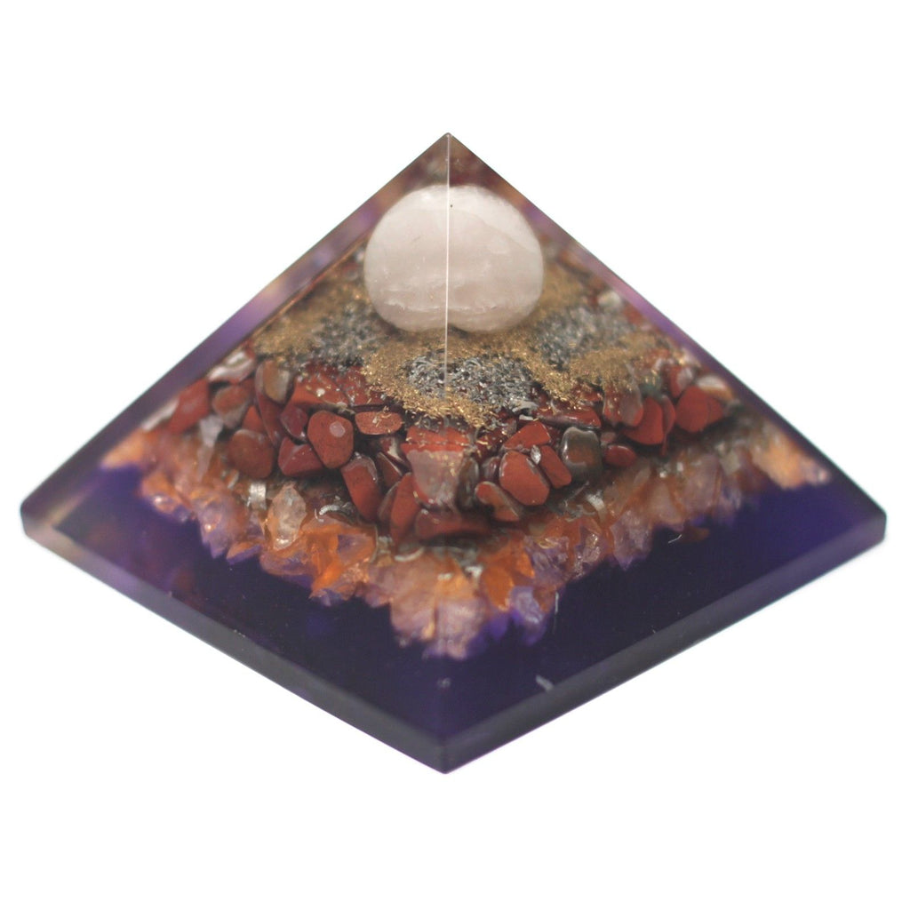 Orgonite Pyramid 70mm - Peacock Design