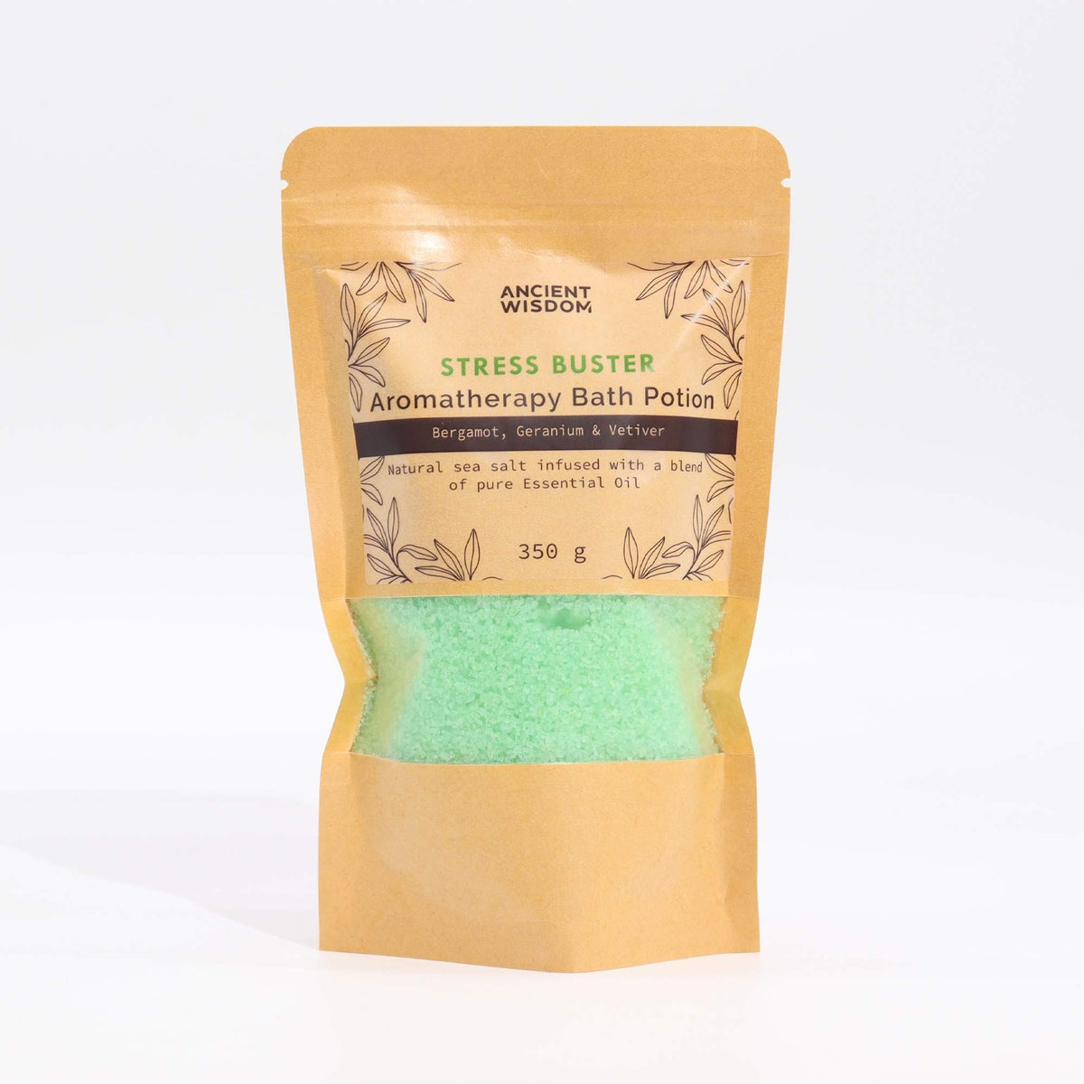 Bergamot, Geranium & Vetiver Bath Salts, 350g – view 2