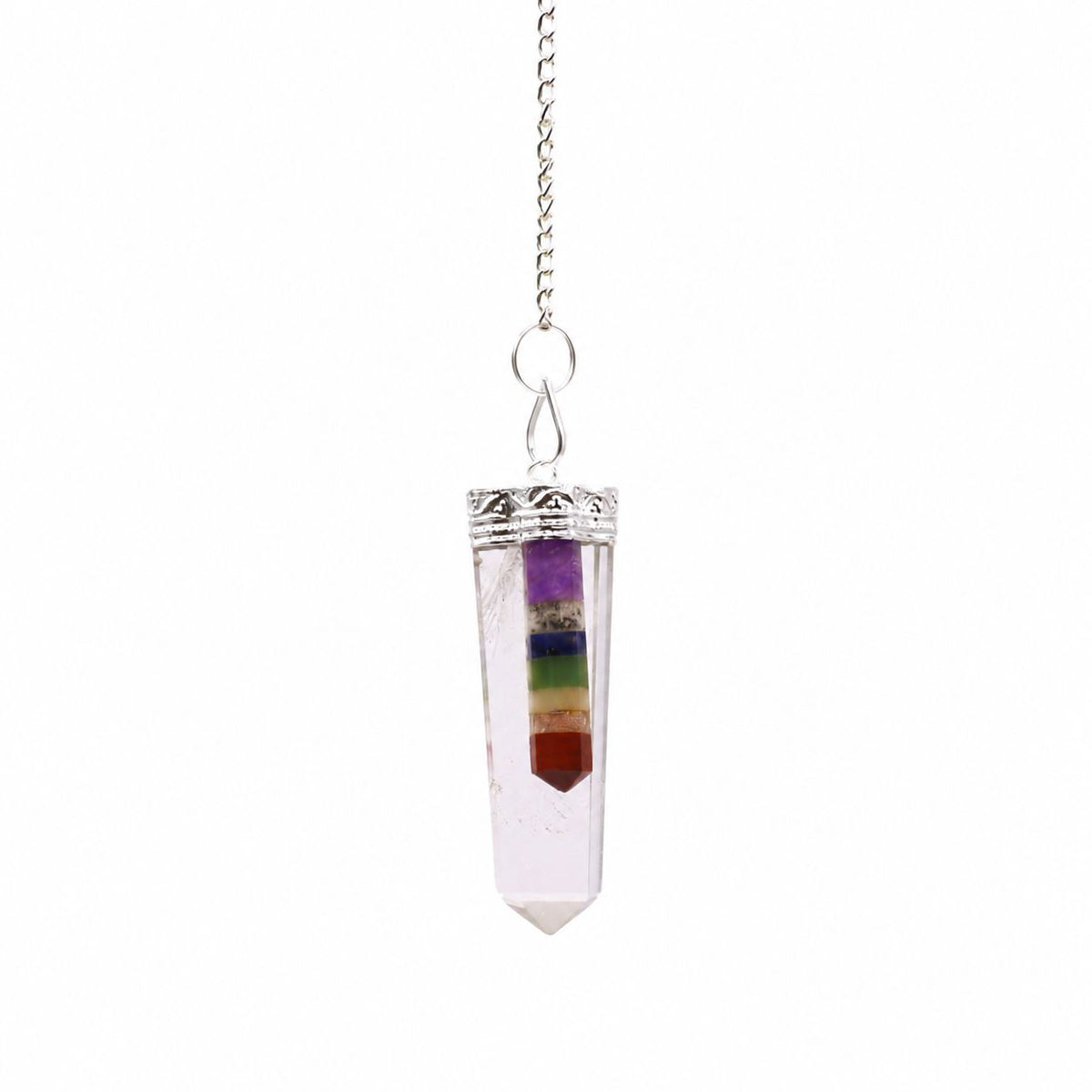 7 Chakra Flat Point Pendulum – view 2