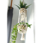 Double-Pot Macrame Plant Hanger, 100cm Long – view 9