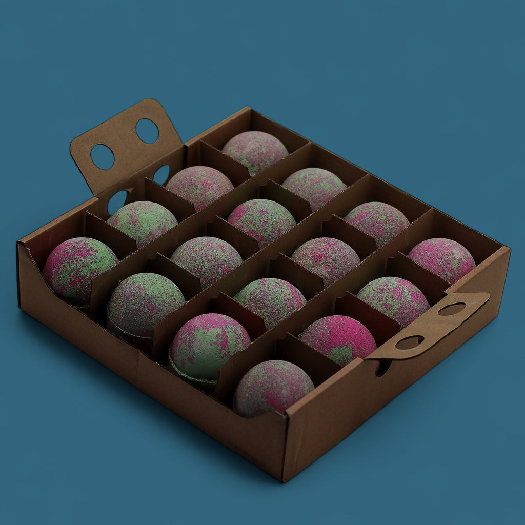 Set of 3 Fruity Rhubarb Bath Bombs – view 2