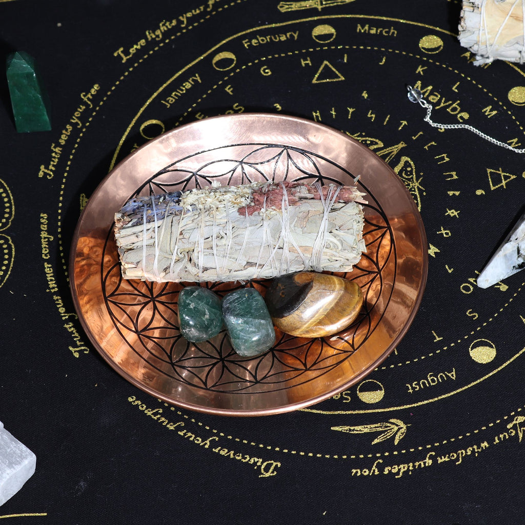 Copper Offering Plate with Flower of Life – view 3
