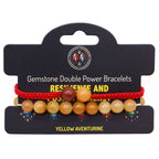 Yellow Aventurine Double Power Bracelet Set – view 2
