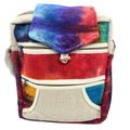 Tie-Dye Hemp Messenger Bag - Two Zips & Flap