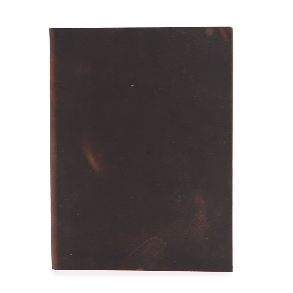 Black Tan Leather Daily Notebook, 100 Lined Pages – 20x15 cm – view 2