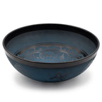 Large Aluminium Singing Bowl - Double Dorje Design, Blue (27cm) – view 3