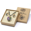 Tree of Life Pressed Flower Jewellery Set - Mixed Colours