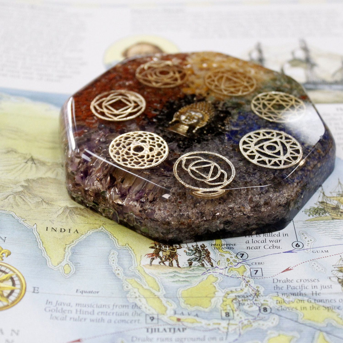 Orgonite Desk Power Pack - Buddha Chakra, Large