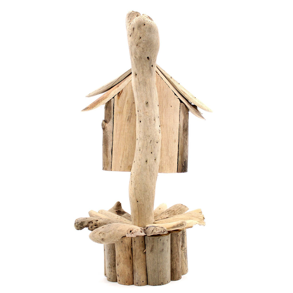 Recycled Driftwood Birdbox on Stand