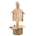 Recycled Driftwood Birdbox on Stand