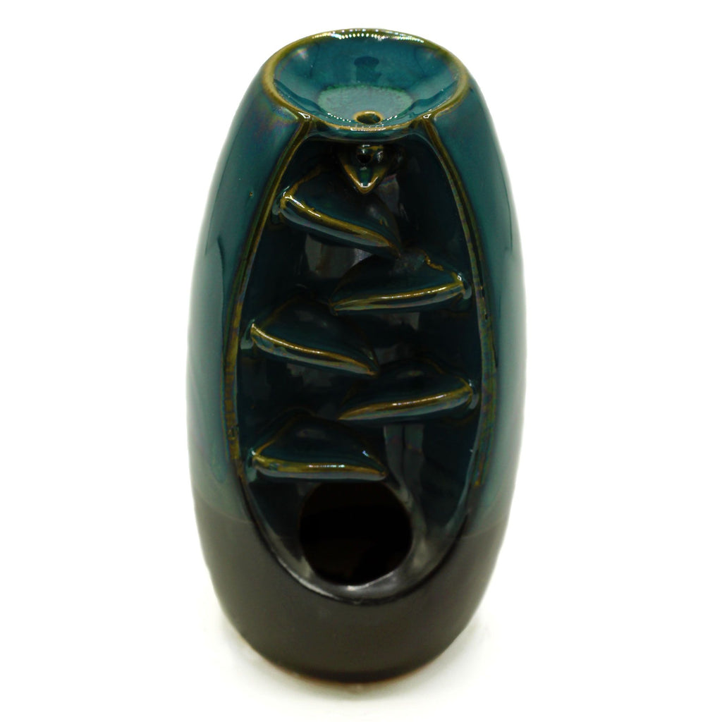 Backflow Incense Burner - Serene Oval Cascade – view 2