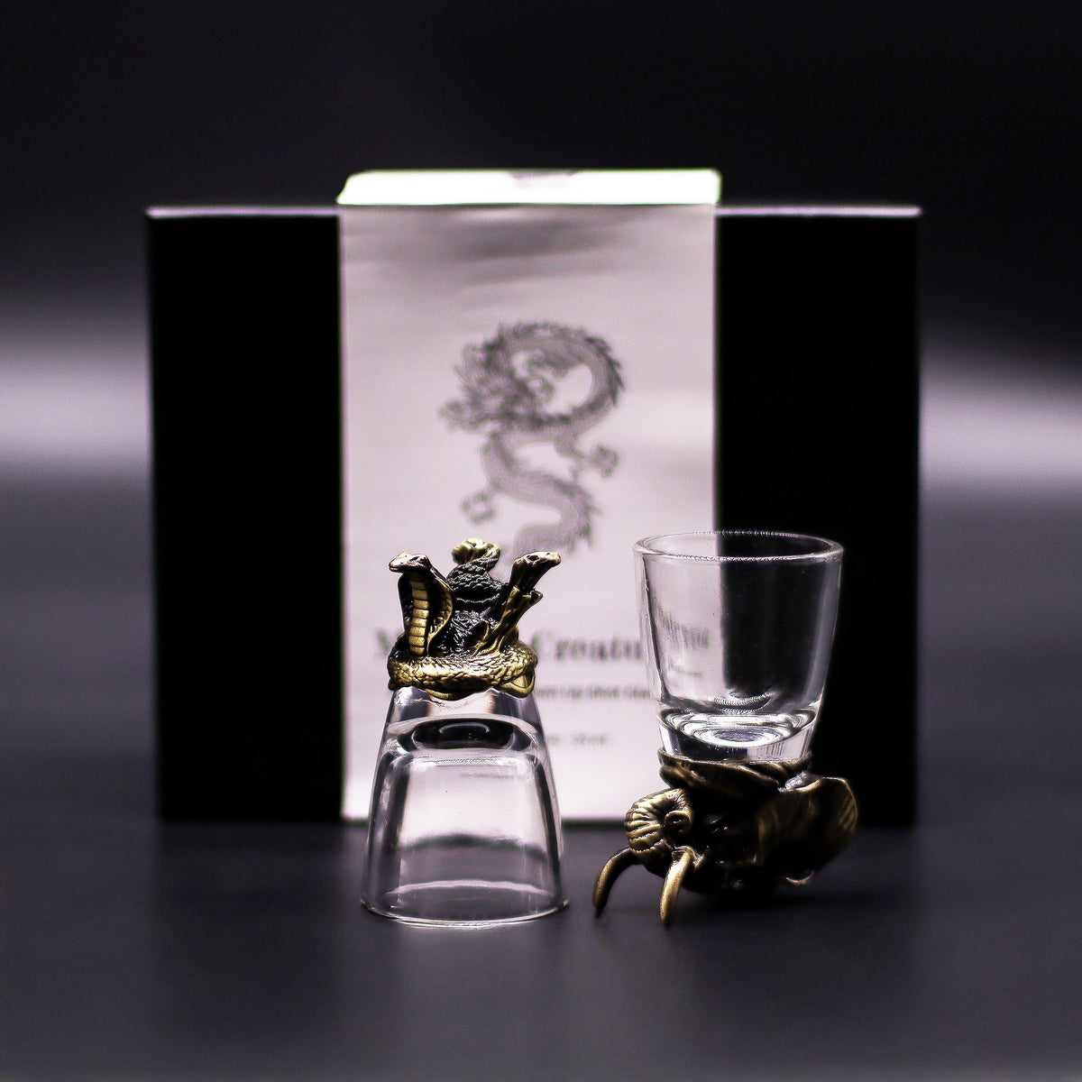 Set of 6 Wild Forest Creatures Shot Glasses - 50ml