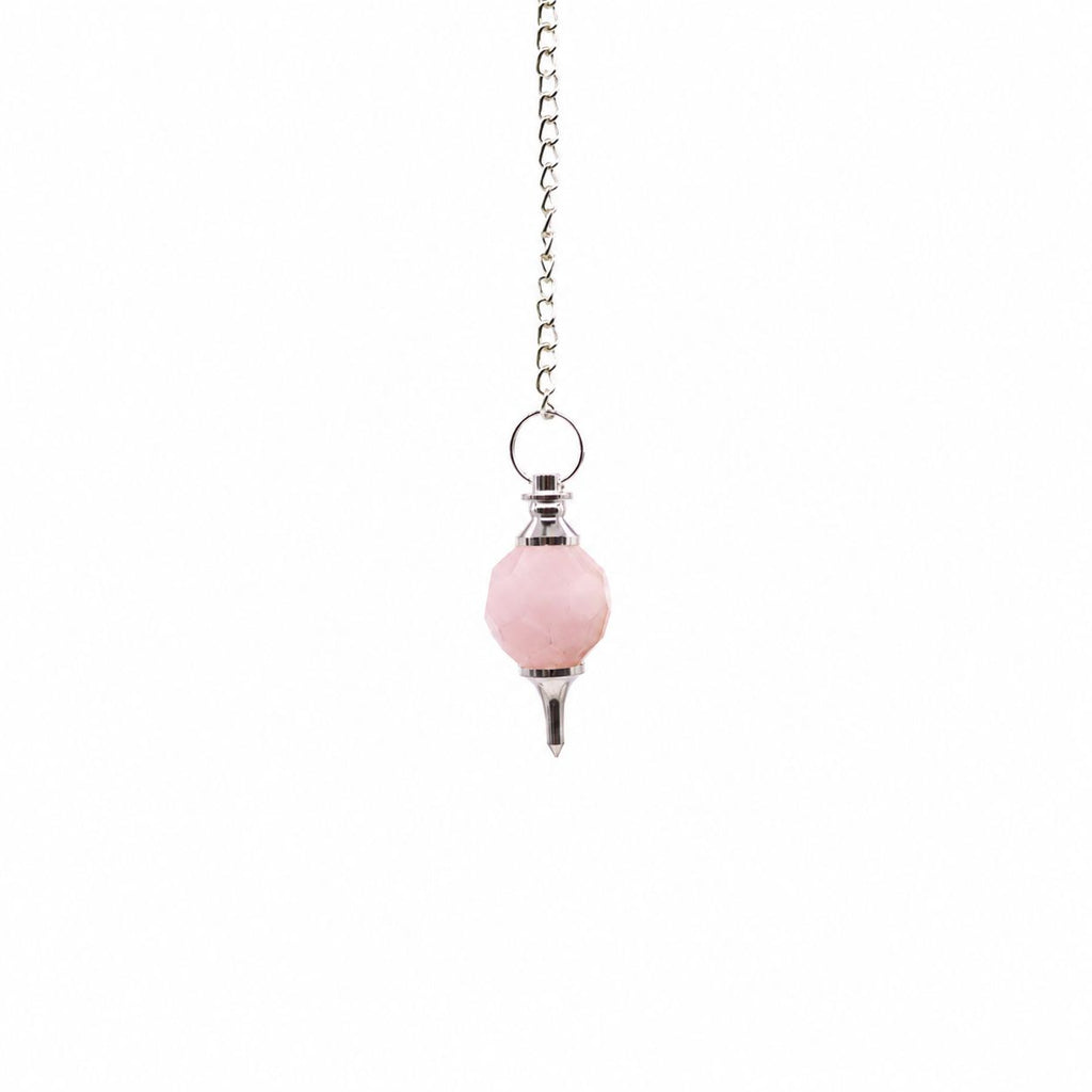 Faceted Gemstone Pendulum - Rose Quartz – view 2