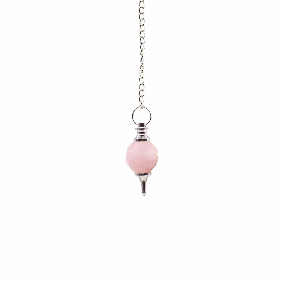 Faceted Gemstone Pendulum - Rose Quartz – view 2