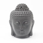 Buddha Head Ceramic Oil Burner - Black