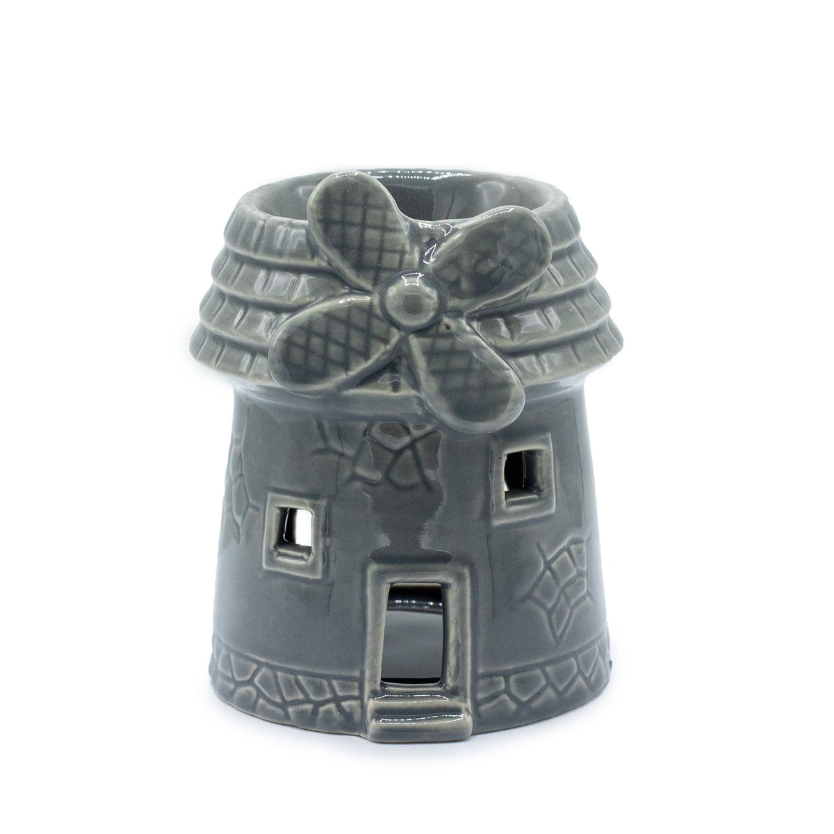 Windmill Ceramic Oil Burner - Grey – view 2