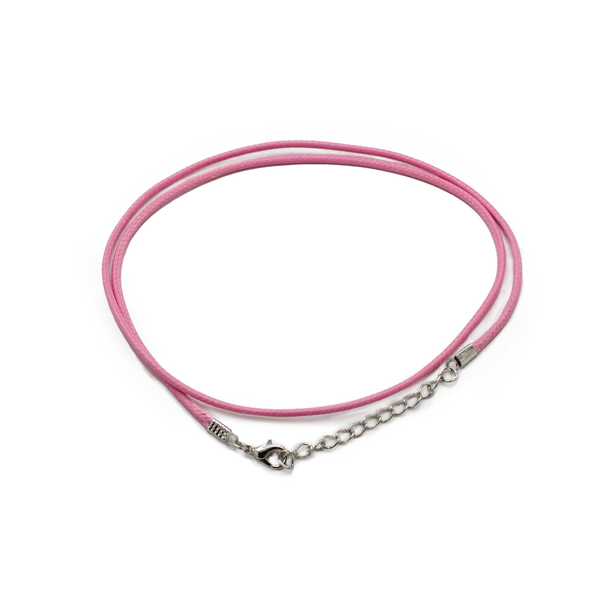 Waxed Cotton Pendant Cord 2mm x 55cm - Pink – view 2