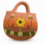 Sun Flower & Bees Felted Wool Bag - 35x27cm – view 2
