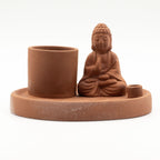 Ceramic Buddha Incense Plate - Terracotta – view 5