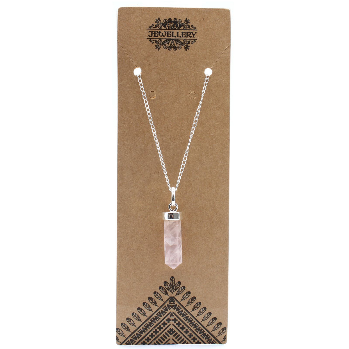 Rose Quartz Point Pendant Necklace – view 6