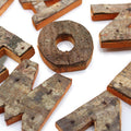 Rustic Bark Letter R - 7cm
