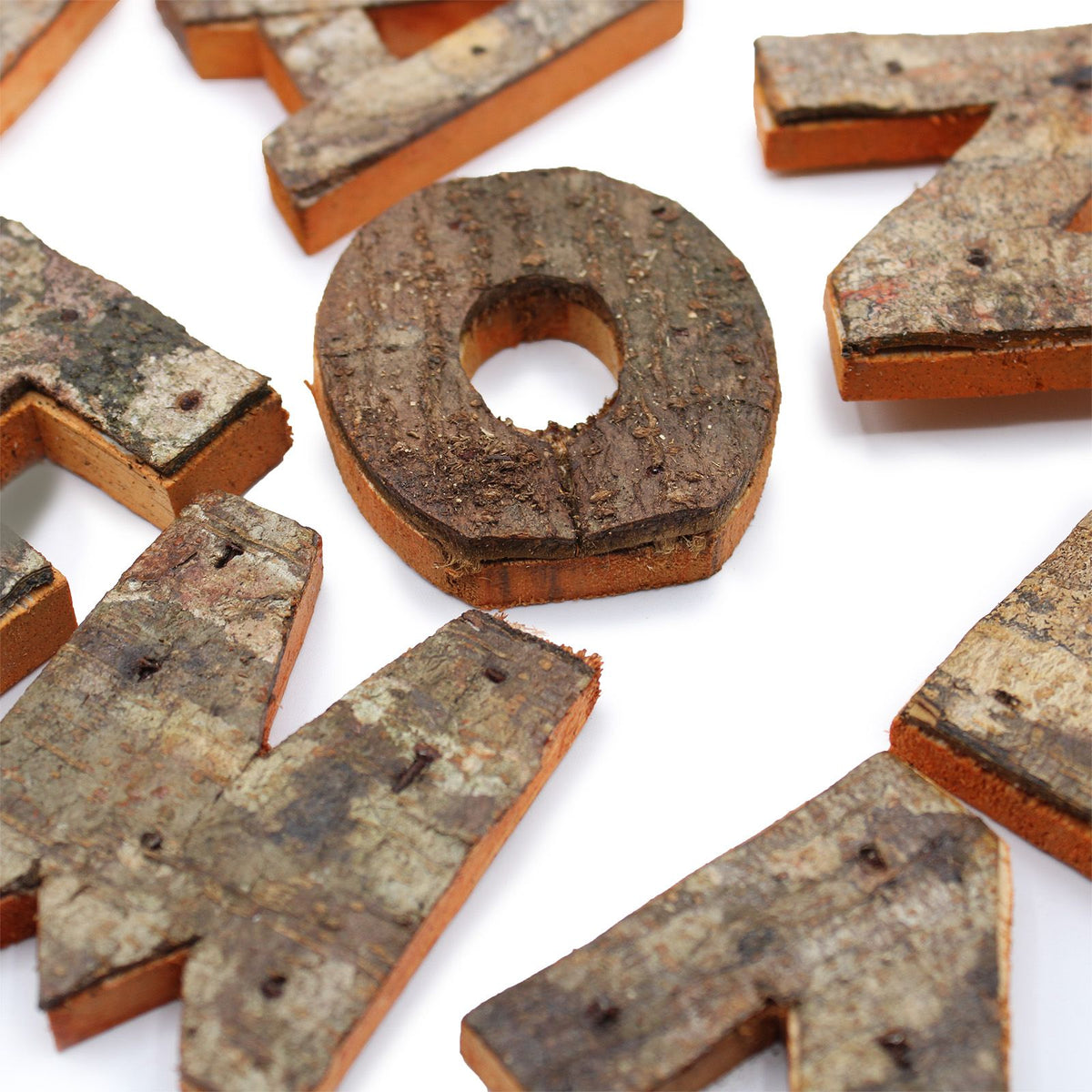 Rustic Bark Letter S - 7cm
