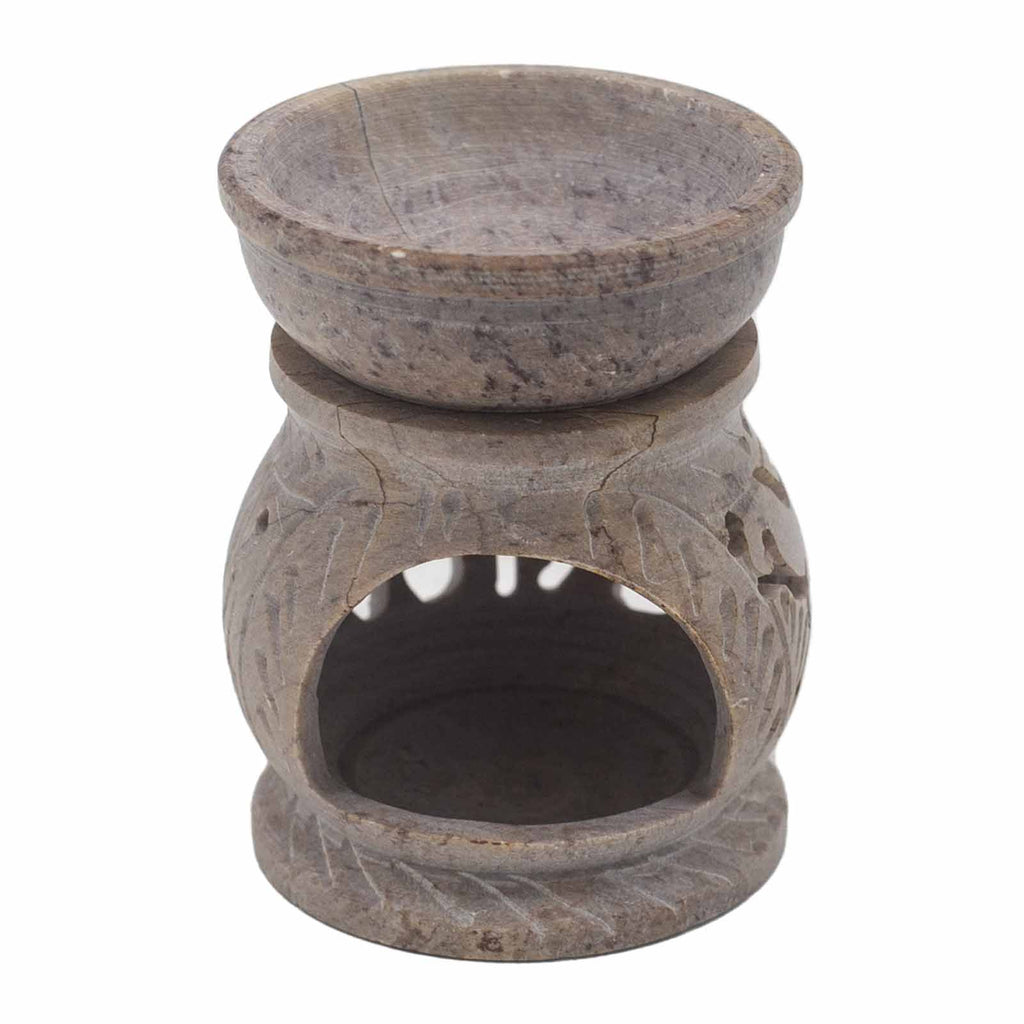 Small Soapstone Oil Burner 8cm - Elephant – view 3