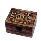 Carved Mango Wood Essential Oil Box - Holds 12 Bottles – view 3