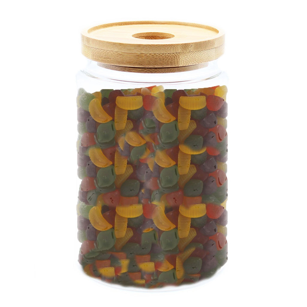Cottage Glass Storage Jar with Bamboo Lid - 15 cm – view 7