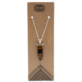 Tiger Eye Flat Pencil Pendant Necklace