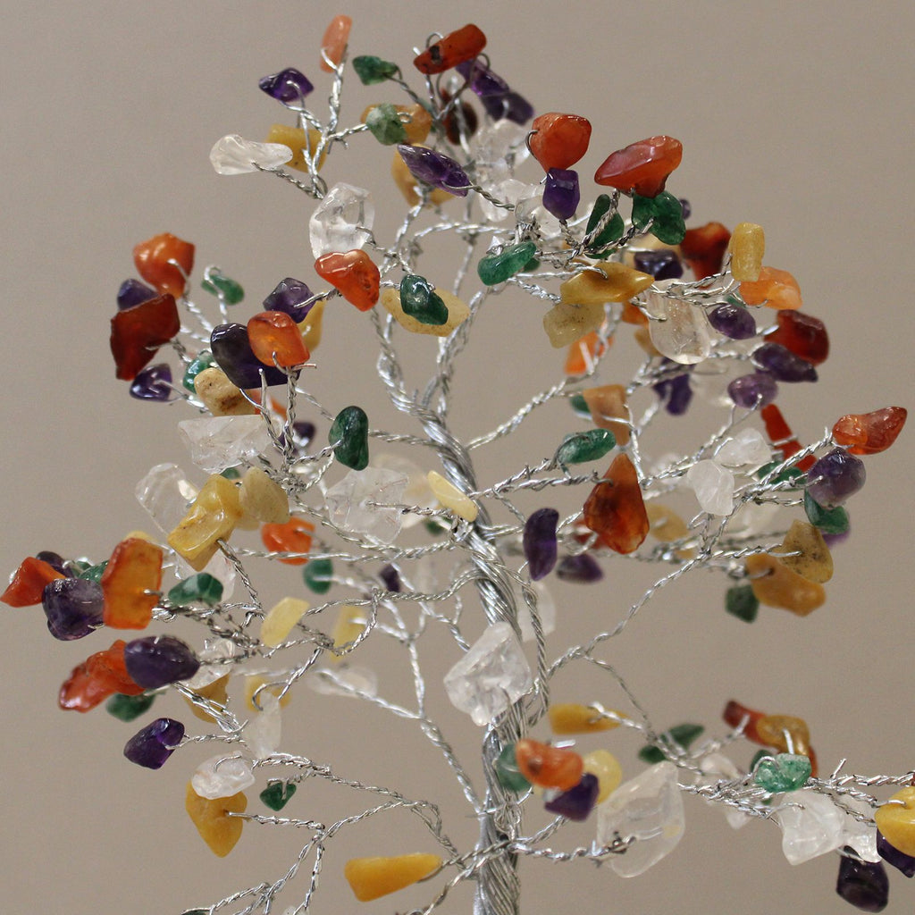 Multi Gemstone Tree with Orgonite Base - 160 Stone