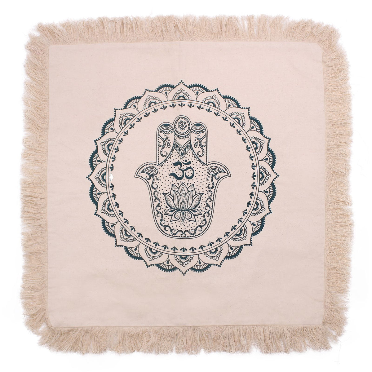 Hamsa Mandala Cushion Cover - 60x60cm - Green