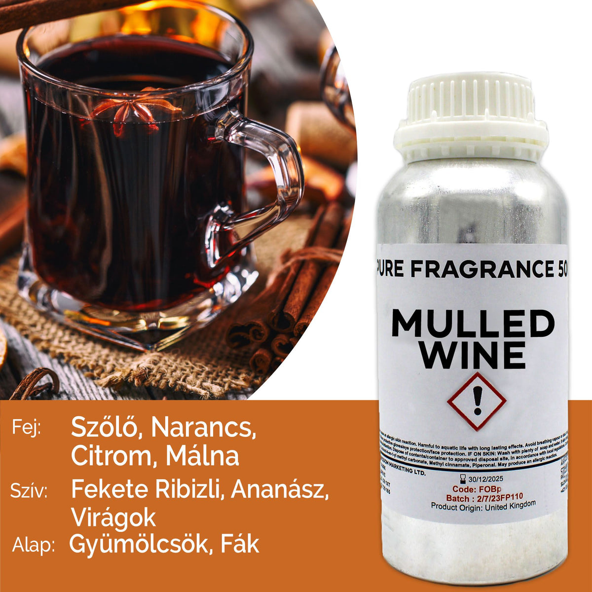 Mulled Wine Pure Fragrance Oil - 500ml – view 7