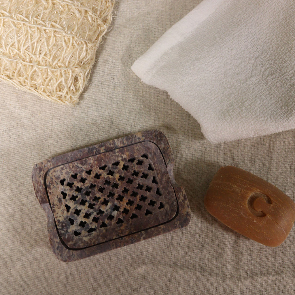 Soapstone Soap Dish & Drainer, Square – view 7