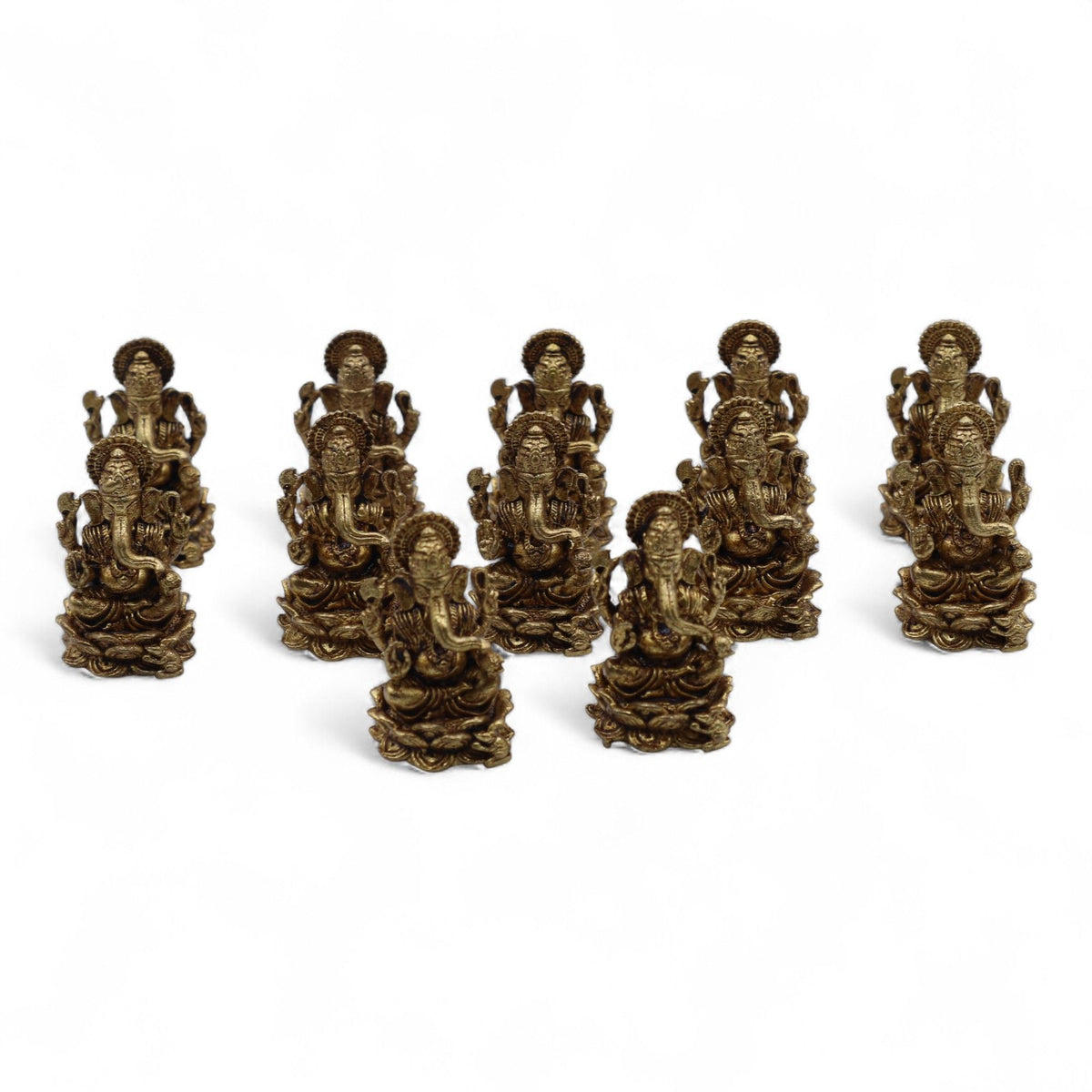 Brass Ganesha Miniature Statue - 30mm – view 7