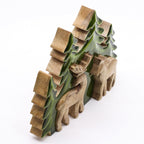 Two Deer in the Forest Wooden Decoration - 18 x 23 cm – view 7
