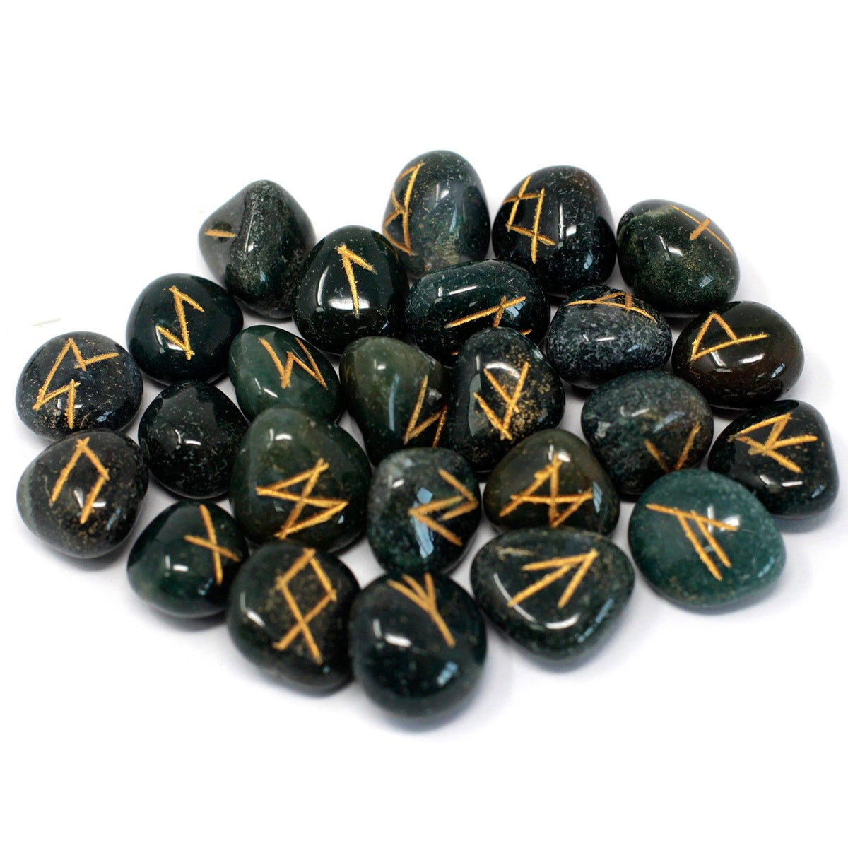 Bloodstone Rune Set in Cotton Pouch – view 2